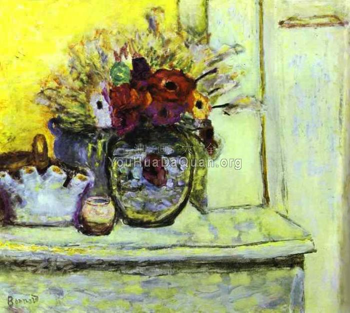 Vase with Anemonies and Empty Vase - 皮耶·勃纳尔